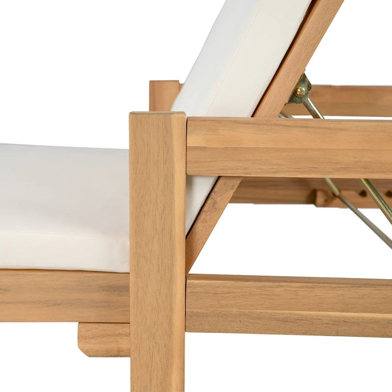 Christopher Knight Home - Chaises longues de jardin réglables en bois d'acacia (lot de 2)
