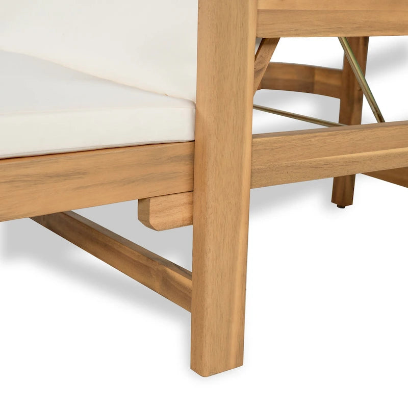 Christopher Knight Home - Chaises longues de jardin réglables en bois d'acacia (lot de 2)