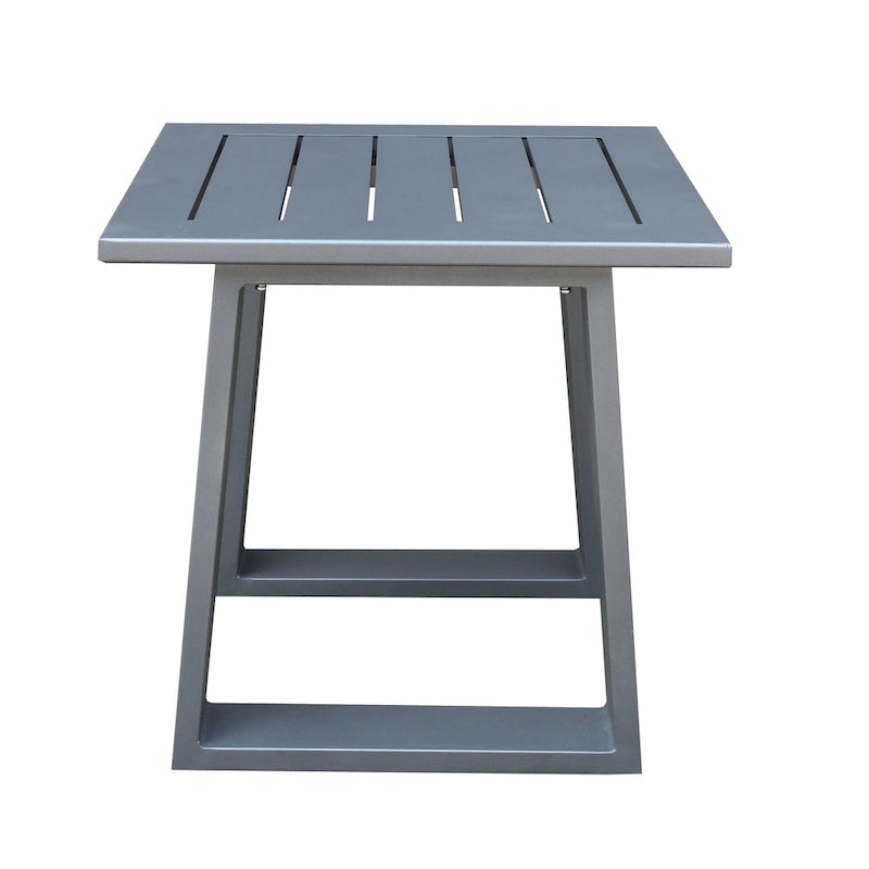 Table d'appoint/de bout carrée d'extérieur/d'intérieur en aluminium, étain poudré