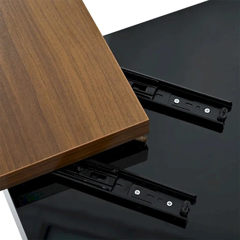 Table basse carrée avec plateau coulissant, table basse moderne avec 4 compartiments de rangement cachés, table d'appoint