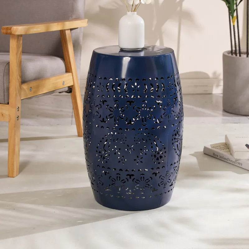 Table d'appoint, couleur bleu foncé