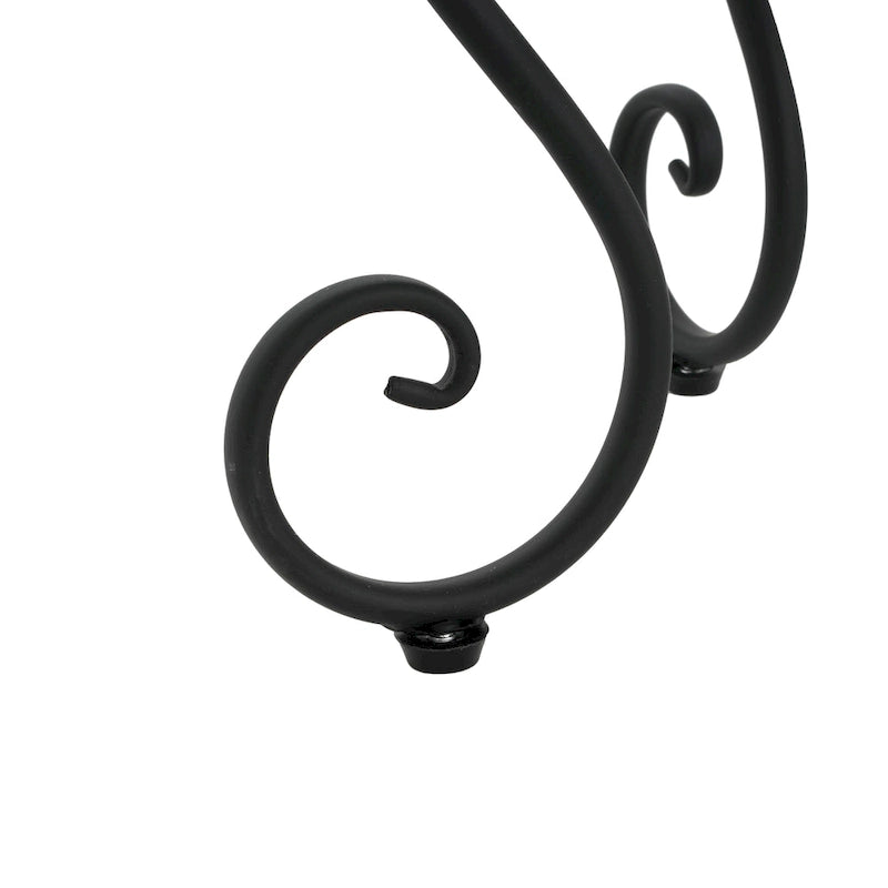 Table d'appoint ronde en céramique pour l'extérieur, Colorée+Noire