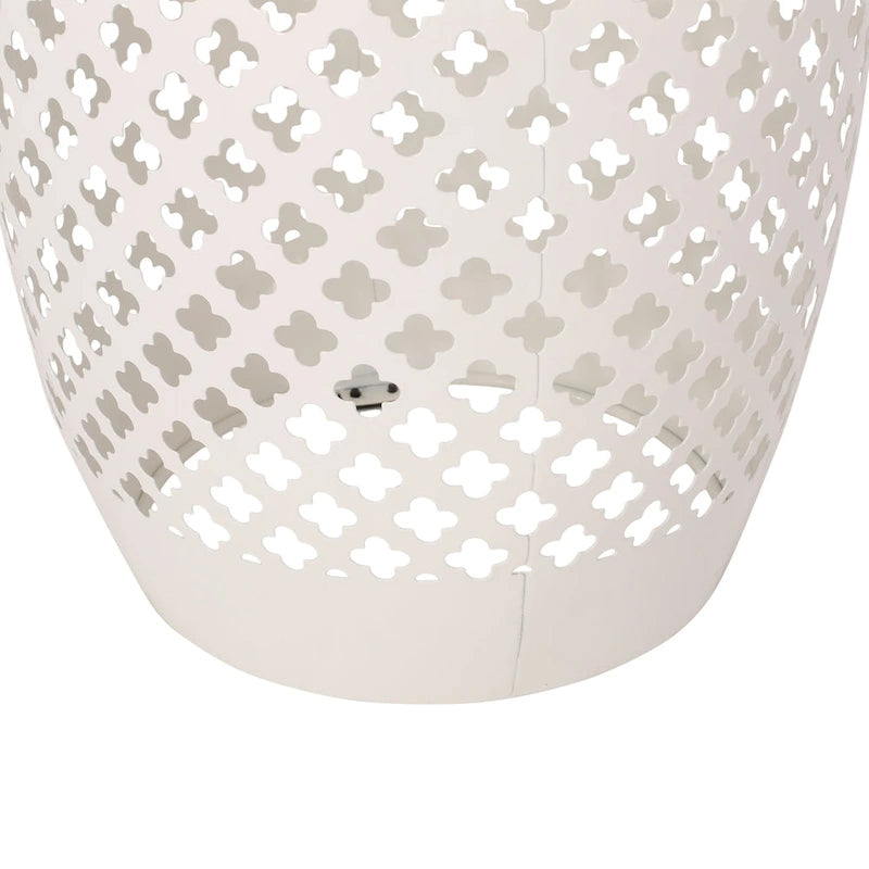 Table d'appoint en fer de 18 pouces avec plateau mosaïque de style sud-ouest pour patio extérieur