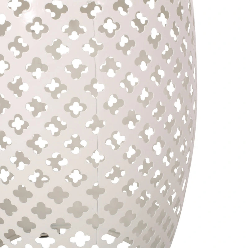 Table d'appoint en fer de 18 pouces avec plateau mosaïque de style sud-ouest pour patio extérieur