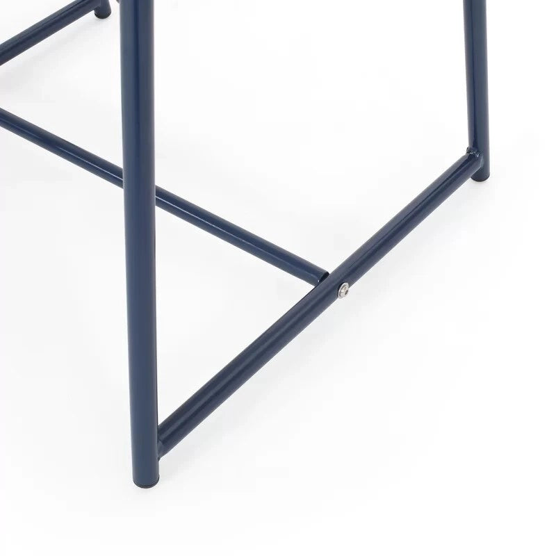 Table d'appoint en fer thermolaqué motif maille 15,5 pouces collection d'extérieur Elba