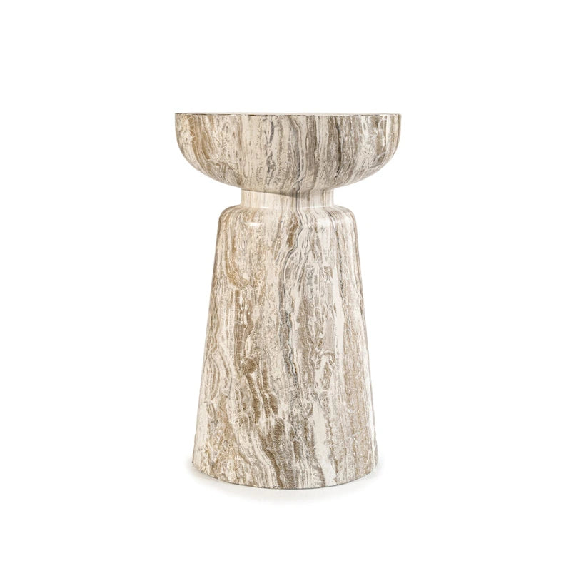 Table d'appoint Grover en fausse pierre de calice