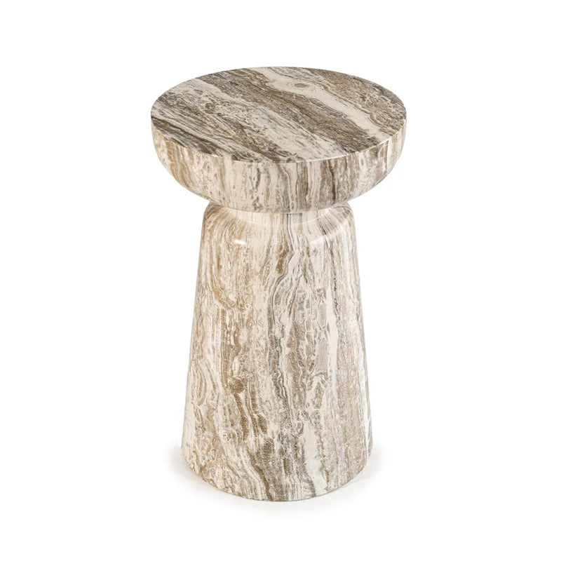 Table d'appoint Grover en fausse pierre de calice