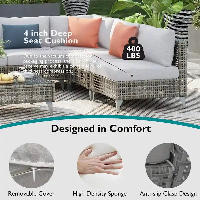 Ensemble de conversation de patio avec foyer-table au propane de 60 000 BTU, table d'appoint