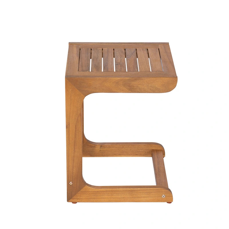 Christopher Knight Home - Table d'appoint Elliott d'extérieur en bois d'acacia Ashwell avec silhouette épurée et minimaliste