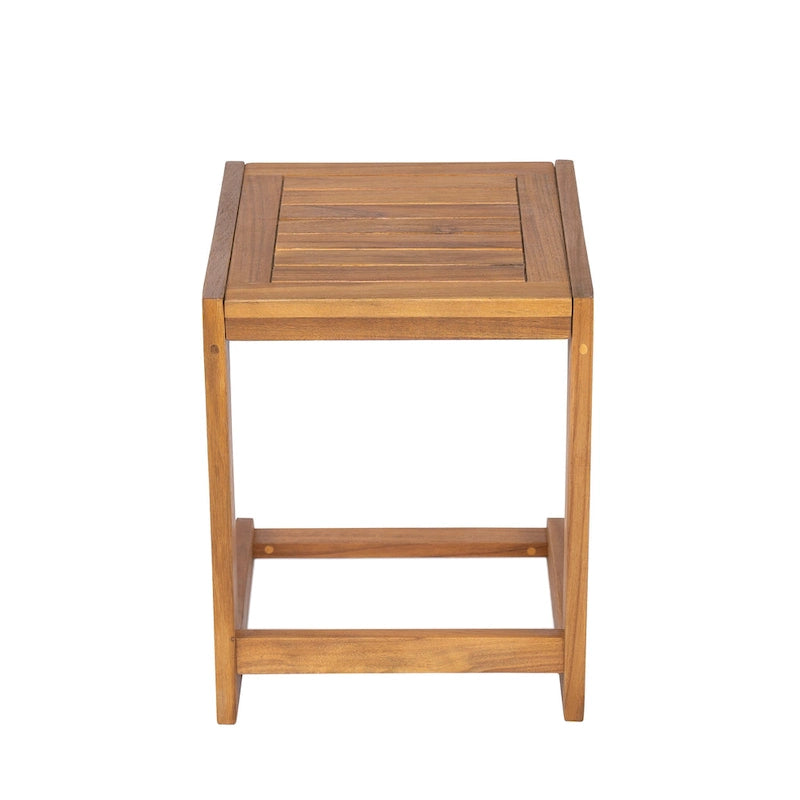 Christopher Knight Home - Table d'appoint Elliott d'extérieur en bois d'acacia Ashwell avec silhouette épurée et minimaliste