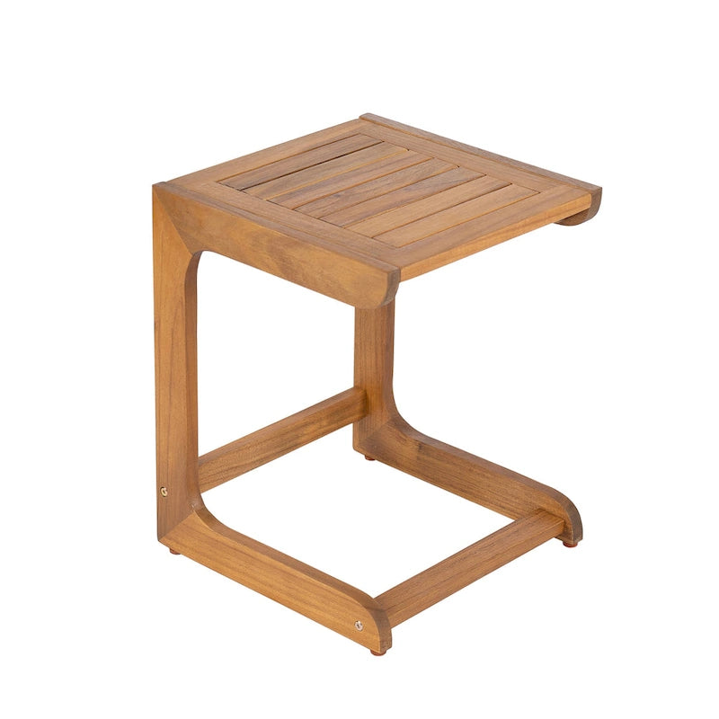 Christopher Knight Home - Table d'appoint Elliott d'extérieur en bois d'acacia Ashwell avec silhouette épurée et minimaliste