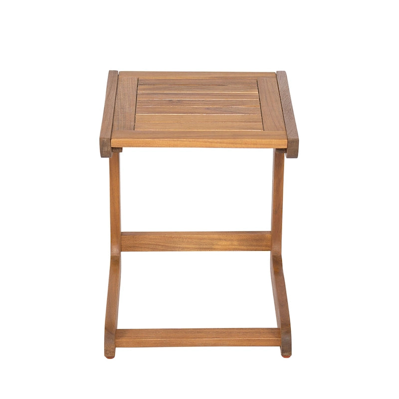 Christopher Knight Home - Table d'appoint Elliott d'extérieur en bois d'acacia Ashwell avec silhouette épurée et minimaliste