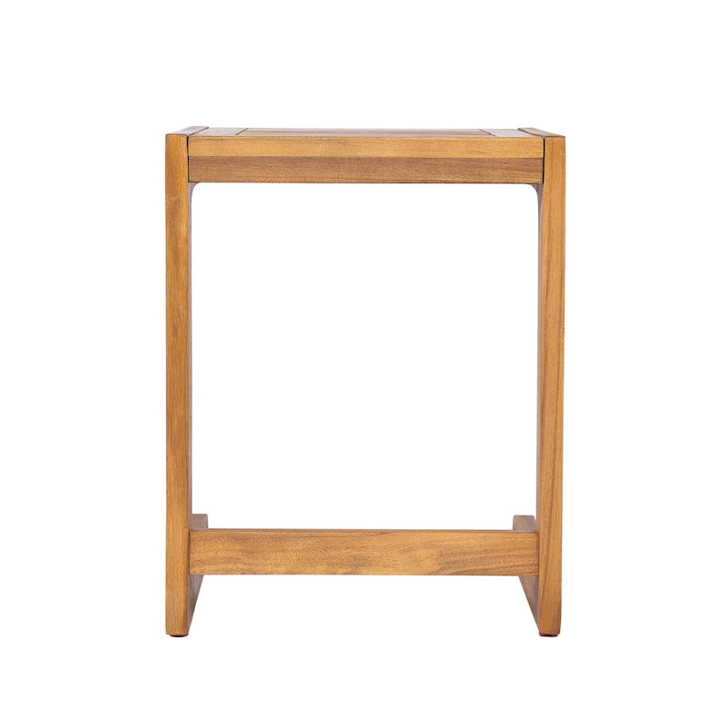 Christopher Knight Home - Table d'appoint Elliott d'extérieur en bois d'acacia Ashwell avec silhouette épurée et minimaliste
