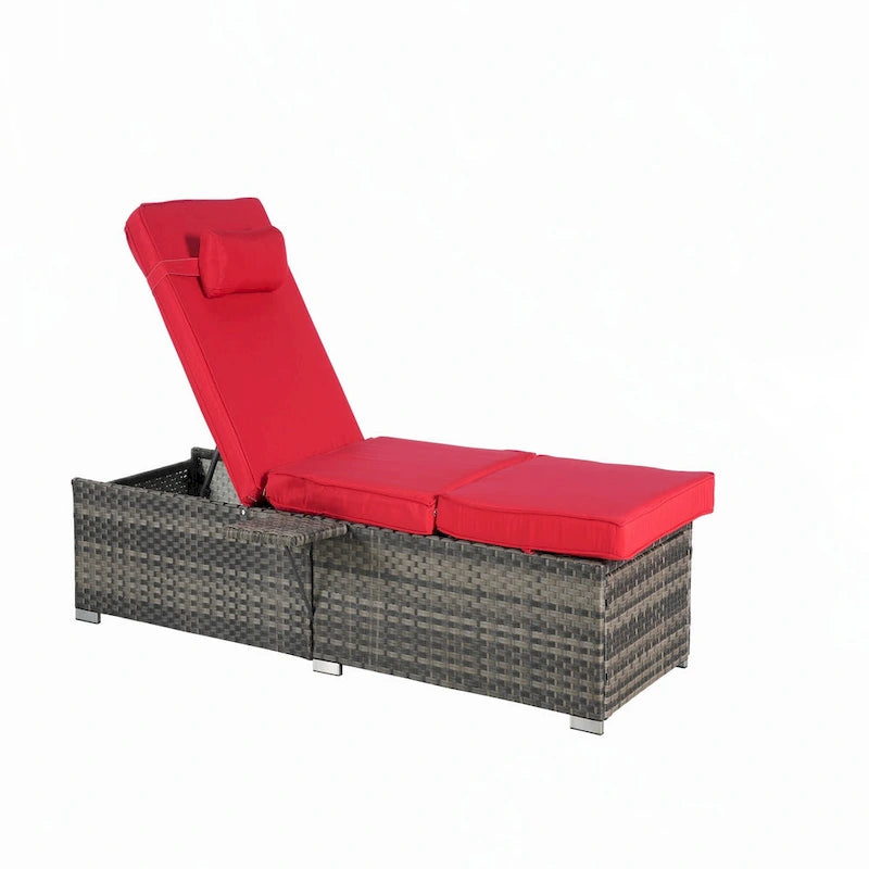 Lot de 2 chaises longues d'extérieur