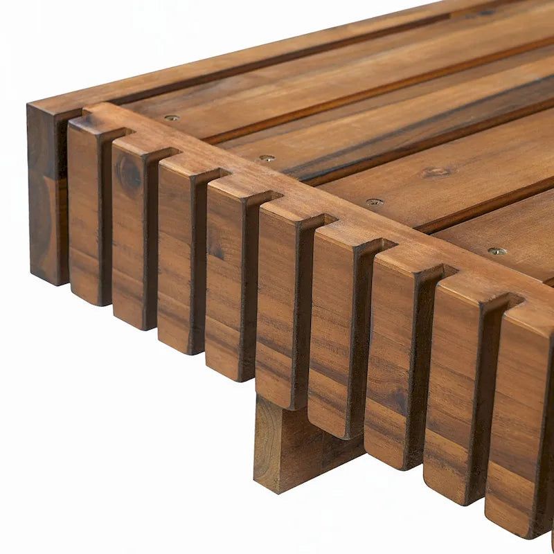 Chaise longue d'extérieur, bois d'acacia massif
