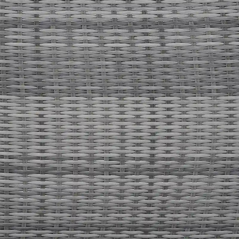 Canapé d'angle d'extérieur en rotin avec table réglable et fauteuils inclinables