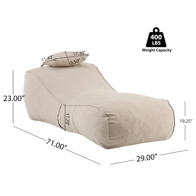 Christopher Knight Home - Lot de 2 chaises longues d'extérieur Ardent Foam en forme de pouf