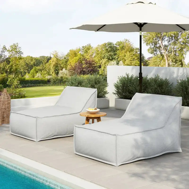Christopher Knight Home- Chaise longue d'extérieur en mousse Shanks (lot de 2)