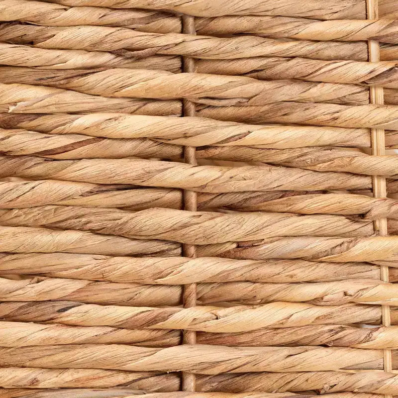 Table d'appoint en jonc de mer, cadre hélicoïdal en métal, entièrement assemblée