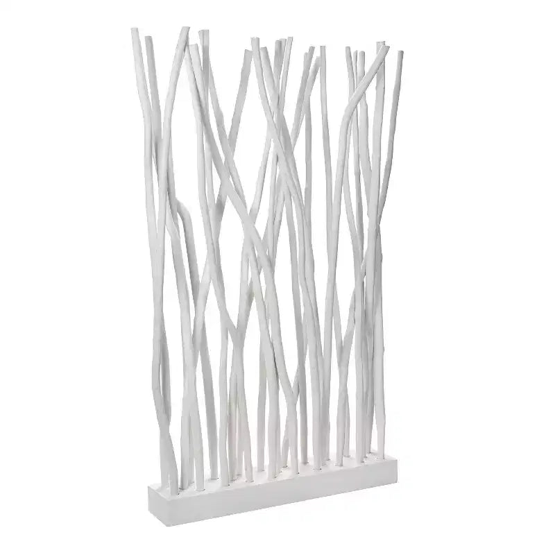 JONATHAN Y Tranquil 39W x 68H Paravent bohème côtier en branches de teck fabriquées à la main, un seul panneau