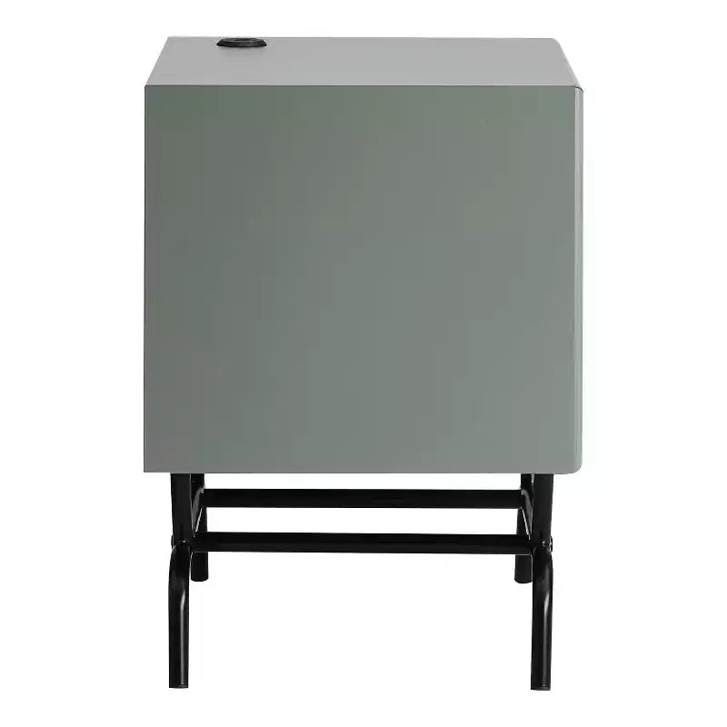 Table d'appoint moderne 1 tiroir avec ports USB et étagère, 45 cm