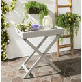 SAFAVIEH Table d'appoint pliante Hygerta d'extérieur - 28Lx18Px32H