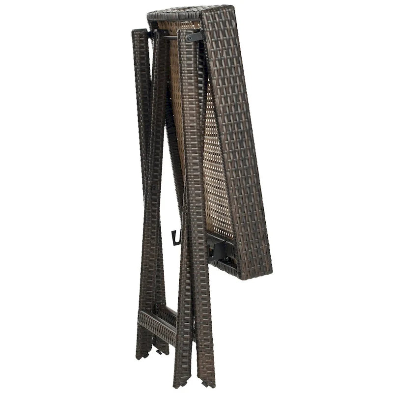 SAFAVIEH Table d'appoint pliante Hygerta d'extérieur - 28Lx18Px32H