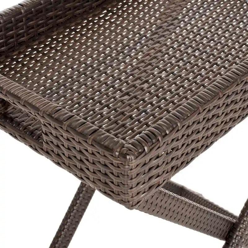 SAFAVIEH Table d'appoint pliante Hygerta d'extérieur - 28Lx18Px32H