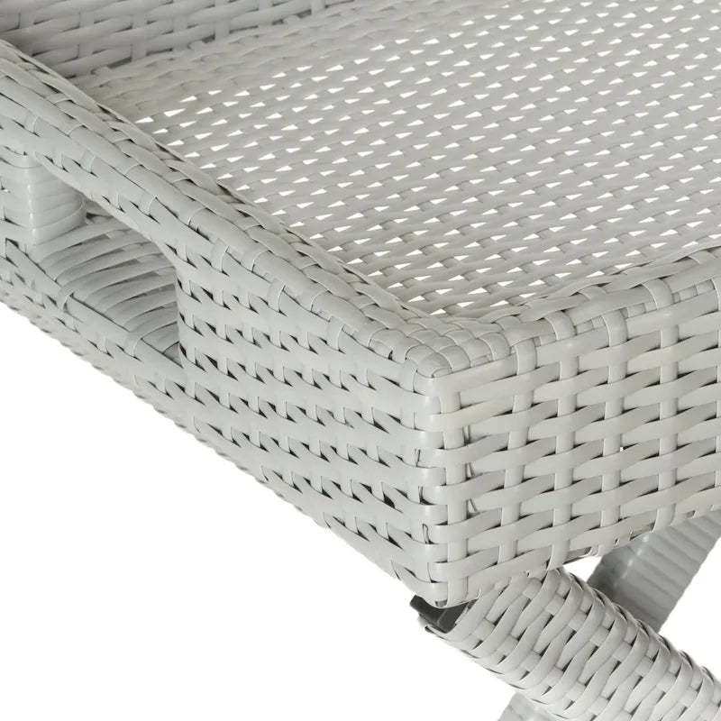 SAFAVIEH Table d'appoint pliante Hygerta d'extérieur - 28Lx18Px32H
