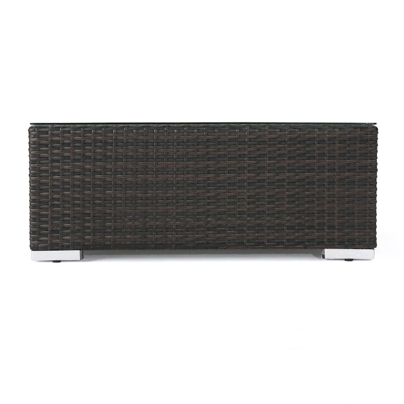 Table basse d'extérieur en osier Santa Rosa par Christopher Knight Home