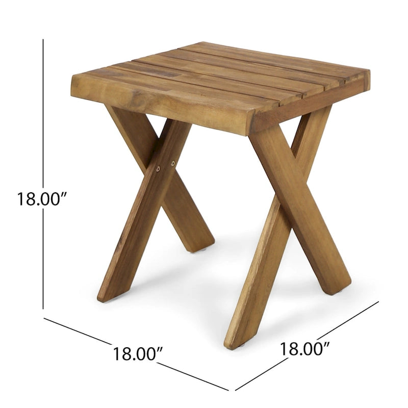 Table d'appoint intérieure/extérieure en bois d'acacia Eaglewood de Christopher Knight Home