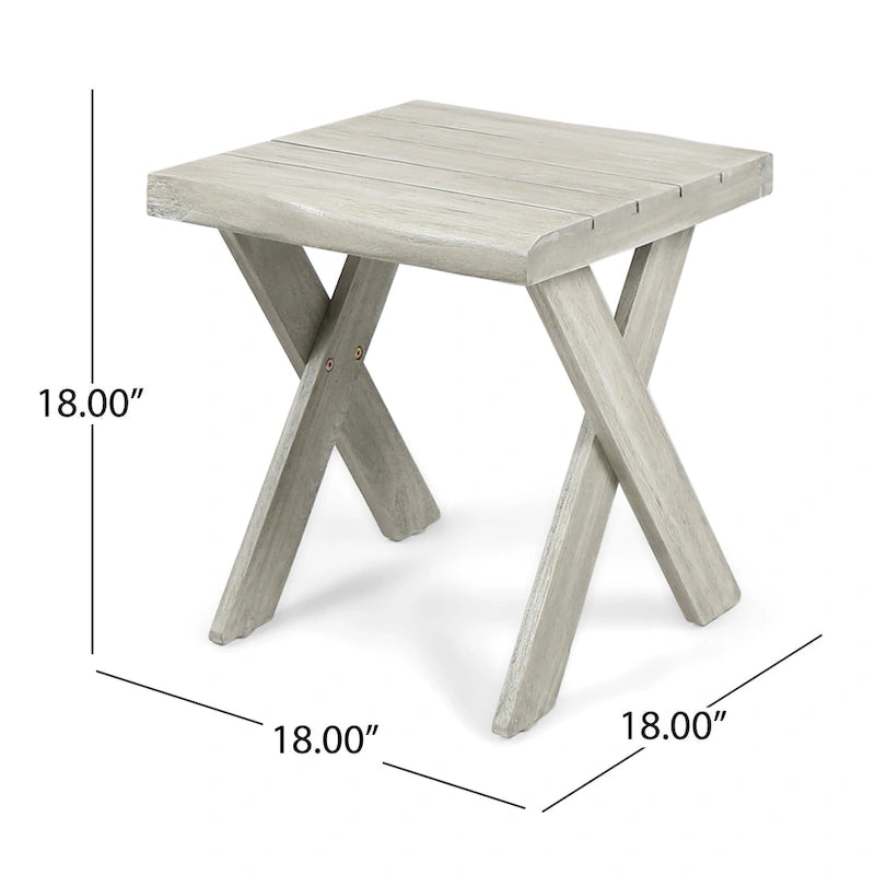 Table d'appoint intérieure/extérieure en bois d'acacia Eaglewood de Christopher Knight Home