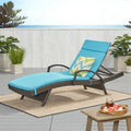 Toscana, chaise longue de jardin en osier avec coussins et accoudoirs, par Christopher Knight Home