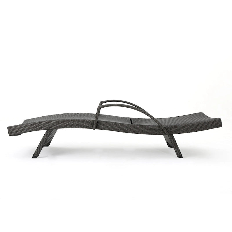 Toscana, chaise longue de jardin en osier avec coussins et accoudoirs, par Christopher Knight Home