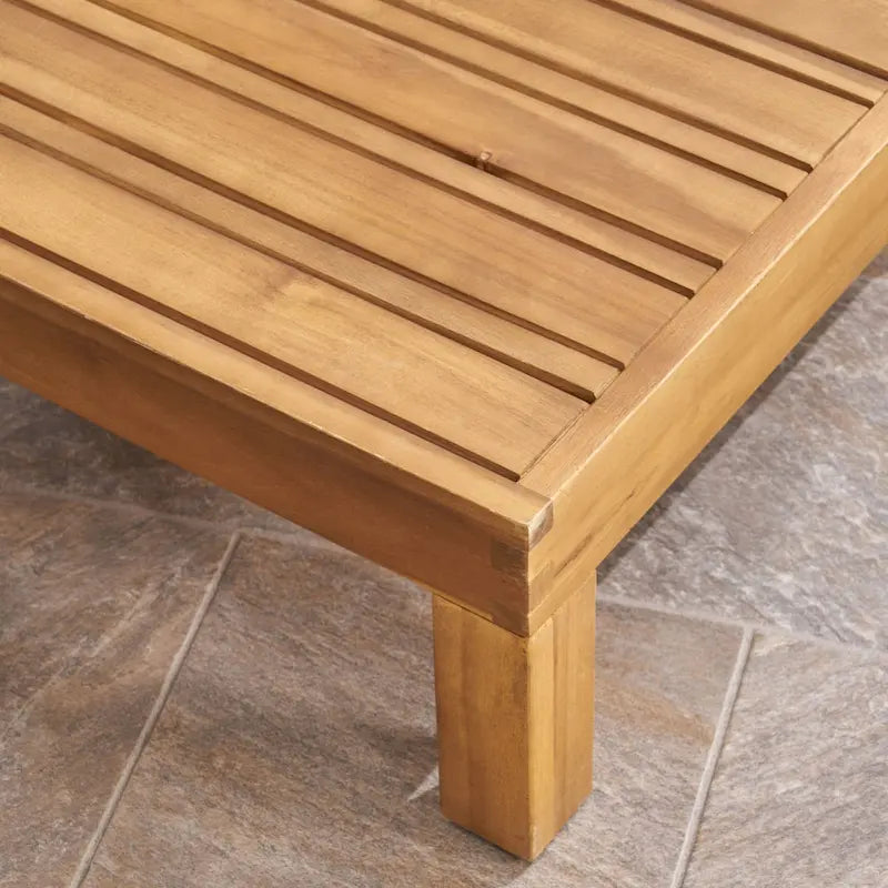 Ensemble canapé 8 places et fauteuil de jardin en acacia Brava par Christopher Knight Home