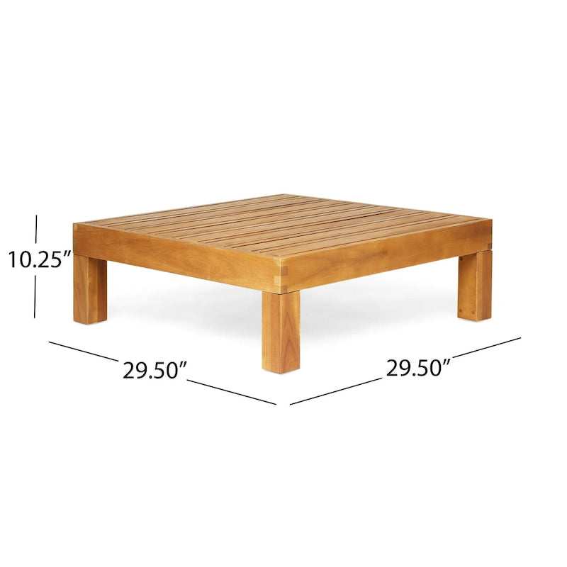 Ensemble canapé 8 places et fauteuil de jardin en acacia Brava par Christopher Knight Home