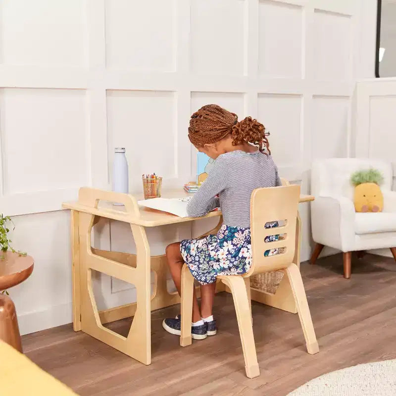 Pupitre d'étude en bois pour enfant, station d'apprentissage Montessori