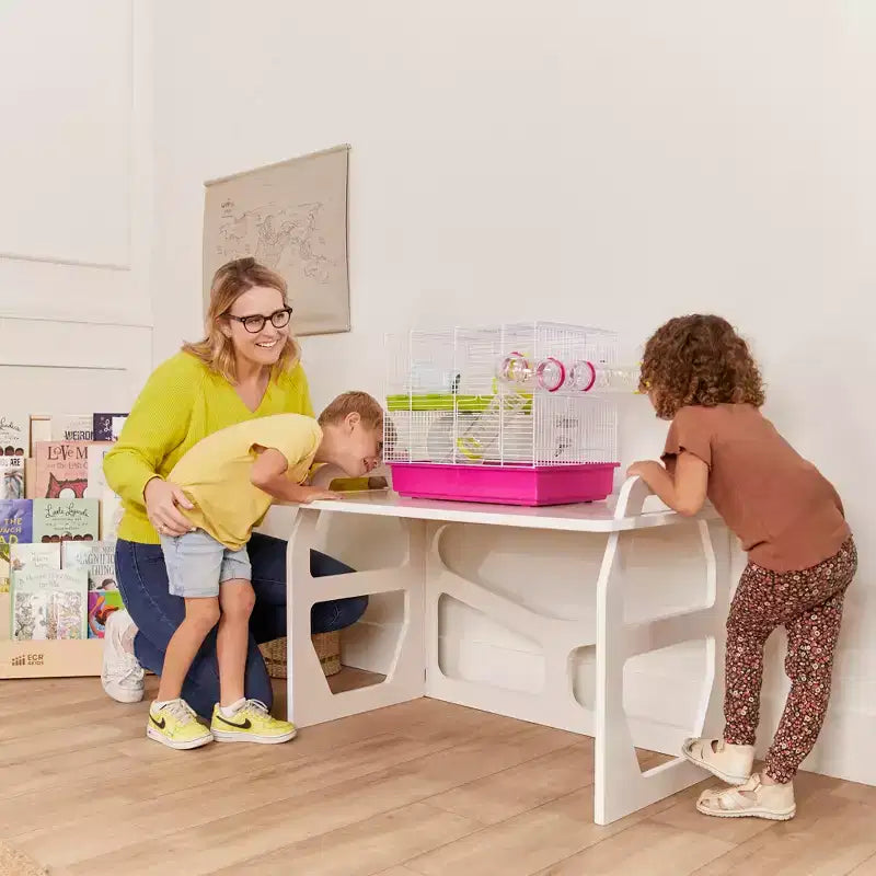 Pupitre d'étude en bois pour enfant, station d'apprentissage Montessori