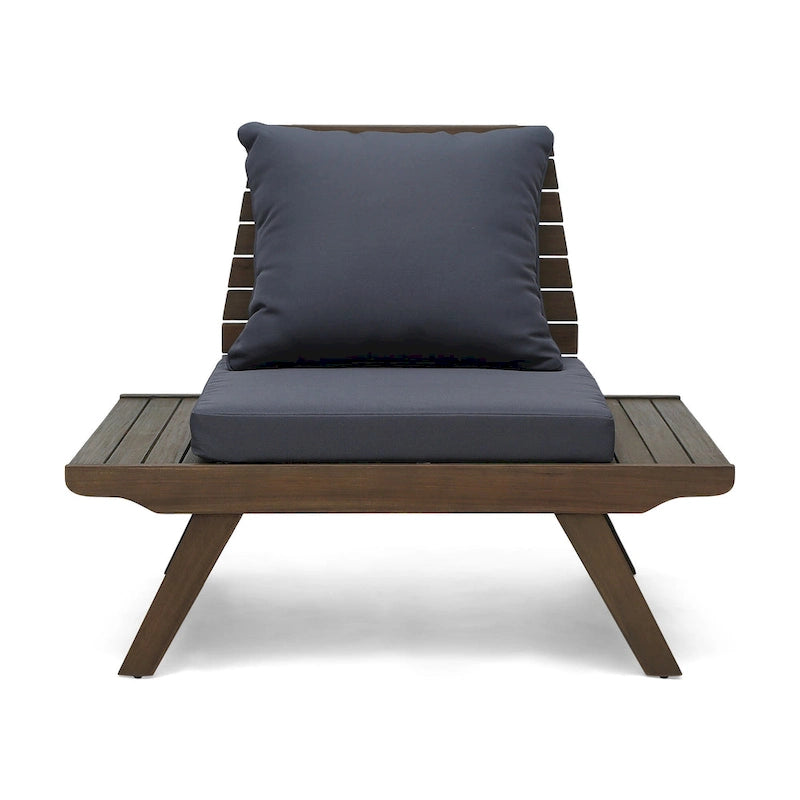 Fauteuils de jardin en bois d'acacia Sedona avec coussins par Christopher Knight Home