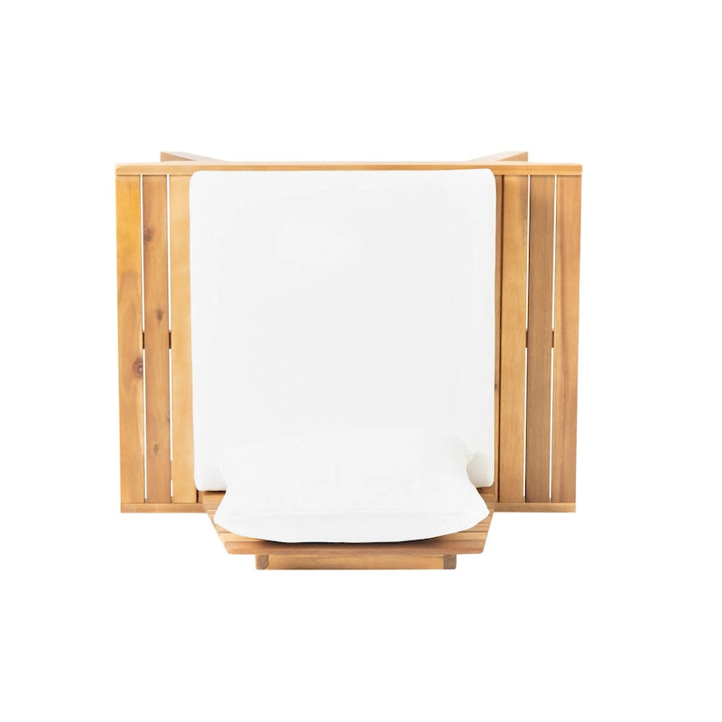Fauteuils de jardin en bois d'acacia Sedona avec coussins par Christopher Knight Home