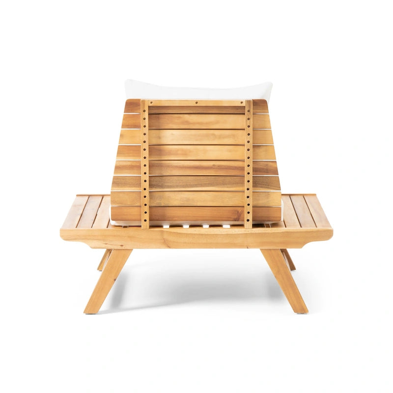 Fauteuils de jardin en bois d'acacia Sedona avec coussins par Christopher Knight Home