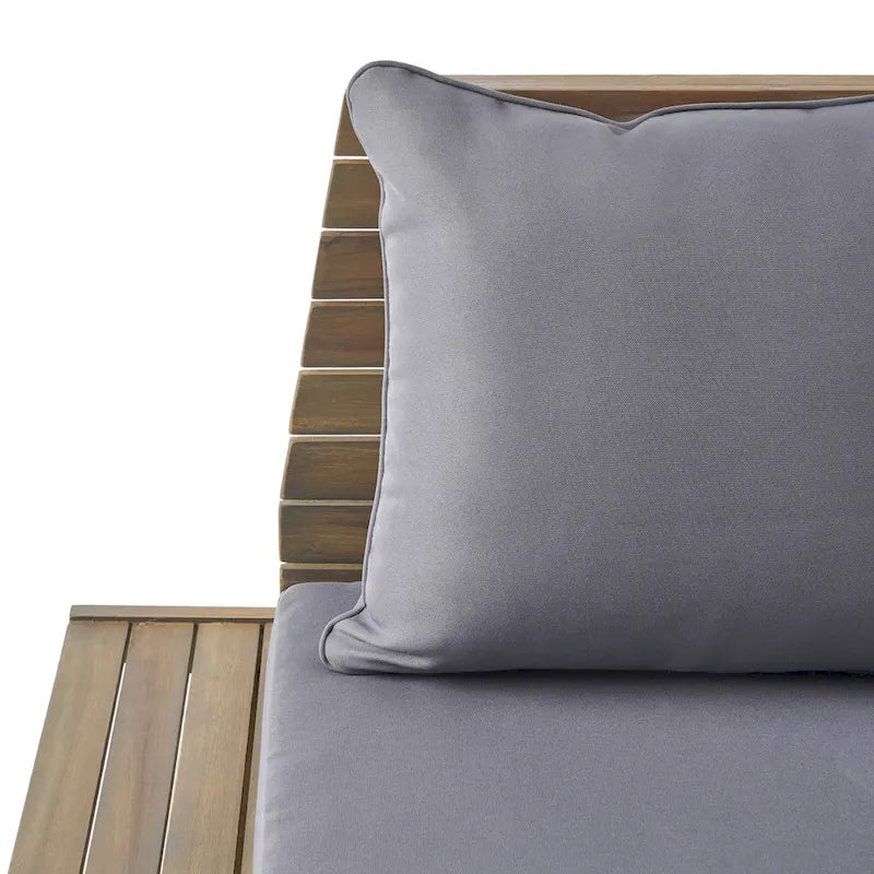 Fauteuils de jardin en bois d'acacia Sedona avec coussins par Christopher Knight Home