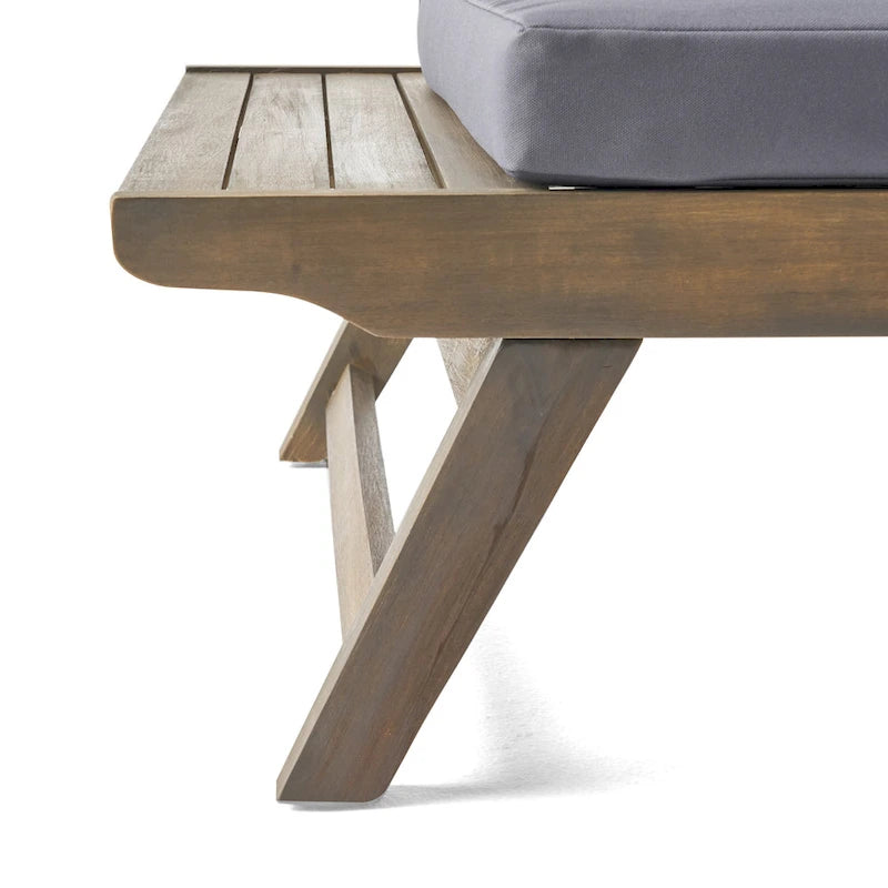 Fauteuils de jardin en bois d'acacia Sedona avec coussins par Christopher Knight Home