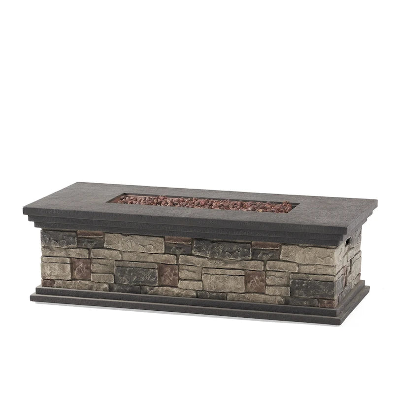 Ensemble de conversation en aluminium 7 places allongé Cape Coral Outdoor avec foyer par Christopher Knight Home