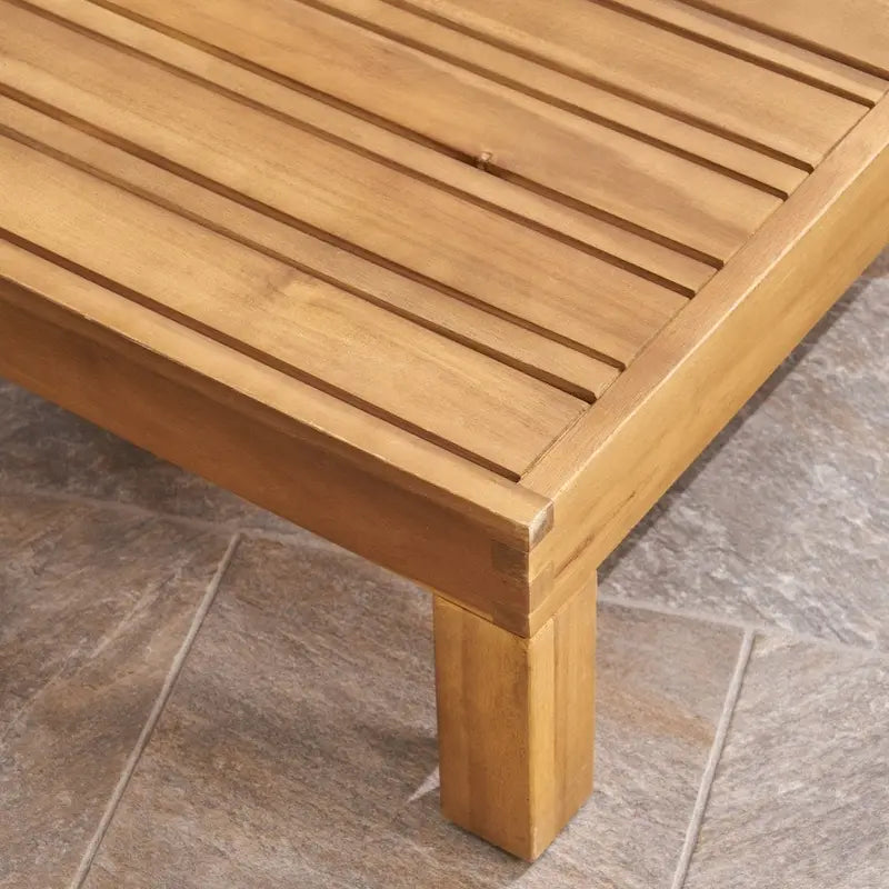 Ensemble canapé modulable et fauteuil Brava Outdoor en acacia par Christopher Knight Home