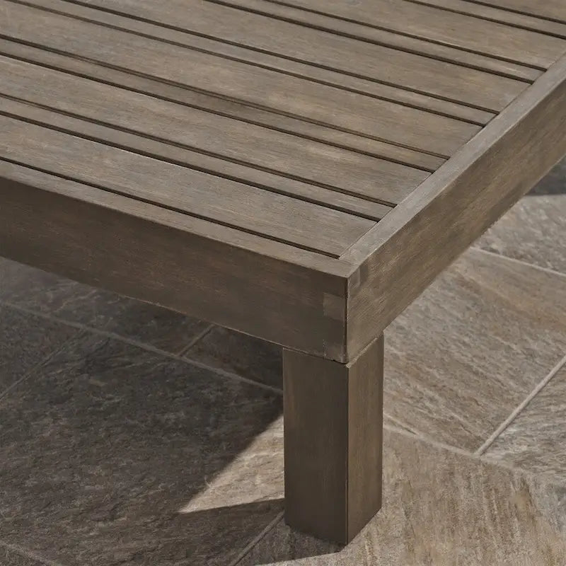 Ensemble canapé modulable et fauteuil Brava Outdoor en acacia par Christopher Knight Home