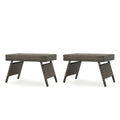 Table d'appoint pliante d'extérieur Salem Wicker par Christopher Knight Home