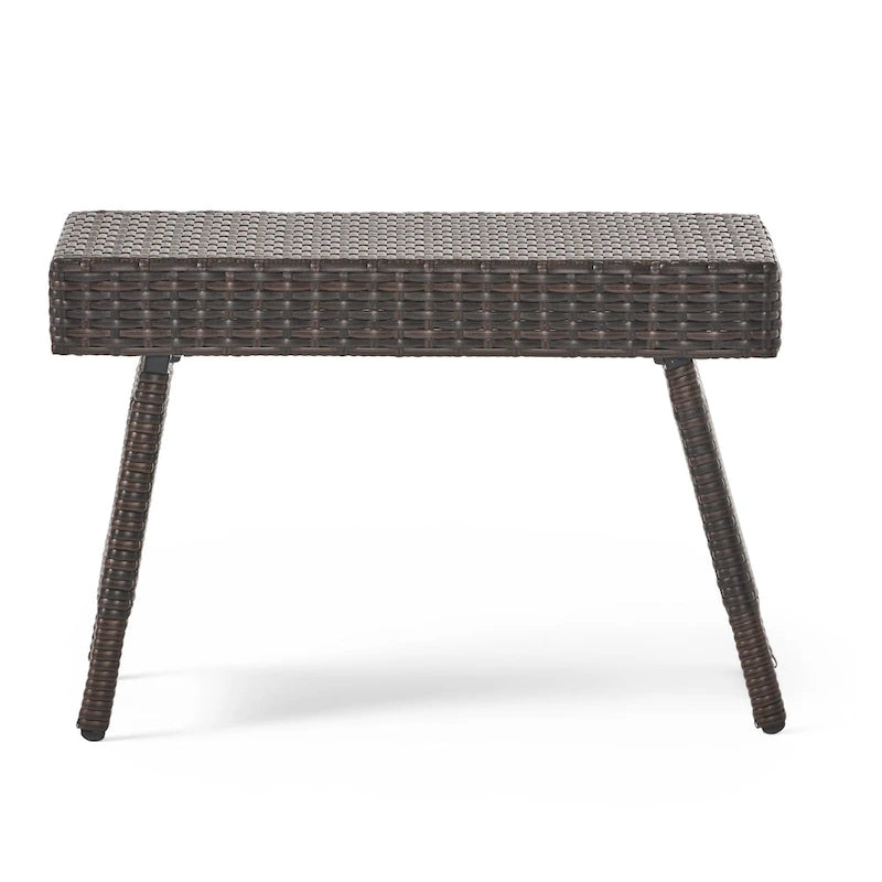 Table d'appoint pliante d'extérieur Salem Wicker par Christopher Knight Home