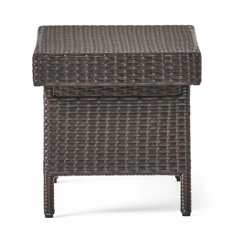 Table d'appoint pliante d'extérieur Salem Wicker par Christopher Knight Home