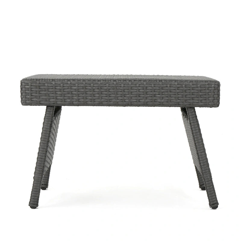 Table d'appoint pliante d'extérieur Salem Wicker par Christopher Knight Home